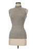 T Tahari Silver Turtleneck Sweater Size M - photo 1