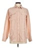 CAMIXA 100% Silk Solid Pink Tan Long Sleeve Silk Top Size M - photo 1