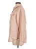 CAMIXA 100% Silk Solid Pink Tan Long Sleeve Silk Top Size M - photo 5