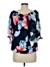 Bar III Blue 3/4 Sleeve Blouse Size M - photo 2