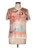 Chico's 100% Polyester Paisley Orange Short Sleeve T-Shirt Size Lg (2) - photo 1