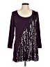 Slinky Brand Purple 3/4 Sleeve Top Size M - photo 1