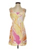 LA Hearts 100% Polyester Print Yellow Cocktail Dress Size S (estimated) - photo 1