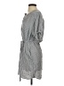 Gap 100% Rayon Stripes Gray Casual Dress Size XS - photo 5