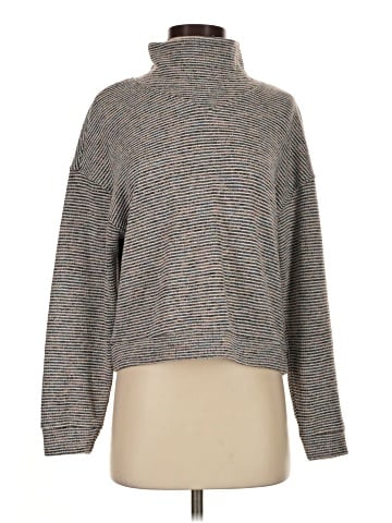 Madewell Textured Turtleneck Top in Rainbow Rib (view 1)
