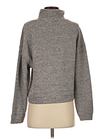 Madewell Textured Turtleneck Top in Rainbow Rib (view 2)