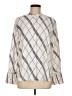 Ann Taylor 100% Polyester Argyle Ivory Long Sleeve Blouse Size M - photo 1