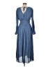 The Korner 100% Polyester Blue Casual Dress Size M - photo 2