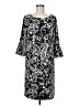 Talbots 100% Polyester Paisley Black Casual Dress Size 8 - photo 1