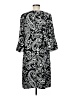 Talbots 100% Polyester Paisley Black Casual Dress Size 8 - photo 2