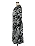 Talbots 100% Polyester Paisley Black Casual Dress Size 8 - photo 5