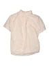 Old Navy 100% Cotton Solid Ivory Short Sleeve Button-Down Shirt Size 14 - 16 - photo 1