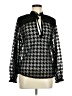 Zara Houndstooth Black Long Sleeve Blouse Size M - photo 1