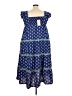Printfresh 100% Cotton Paisley Blue Casual Dress Size 2X - photo 2