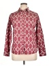 Lands' End Print Burgundy Long Sleeve Button-Down Shirt Size 14 - photo 1