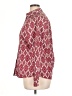Lands' End Print Burgundy Long Sleeve Button-Down Shirt Size 14 - photo 5