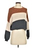 Debut 100% Polyester Color Block Brown Pullover Sweater Size S - photo 1