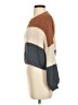 Debut 100% Polyester Color Block Brown Pullover Sweater Size S - photo 5