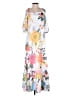 Unbranded 100% Polyester Tropical White Casual Dress Size 8 - photo 1