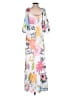 Unbranded 100% Polyester Tropical White Casual Dress Size 8 - photo 2
