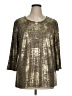 Assorted Brands Metallic Gold 3/4 Sleeve Top Size XL - photo 1