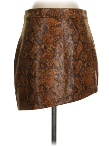 H:ours Faux Leather Skirt (view 1)