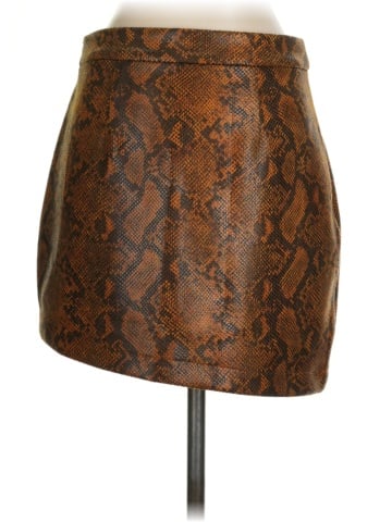 H:ours Faux Leather Skirt (view 2)