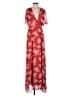 ModCloth 100% Recycled Polyester Floral Red Casual Dress Size M - photo 1