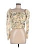 MNG 100% Cotton Ivory 3/4 Sleeve Blouse Size 6 - photo 1