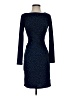 MICHAEL Michael Kors 100% Polyester Animal Print Graphic Jacquard Leopard Print Marled Ombre Blue Cocktail Dress Size XS - photo 1