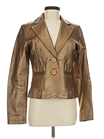 Black Rivet Leather Jacket (view 1)