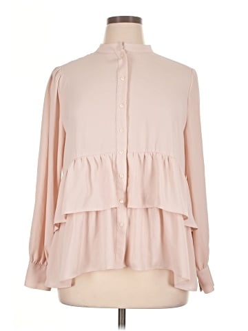 Ann Taylor Factory Long Sleeve Blouse (view 1)