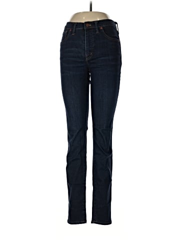 Madewell Tall 9" Mid-Rise Skinny Jeans in Larkspur Wash: TENCEL&trade; Denim Edition (view 1)