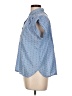 Ann Taylor LOFT Polka Dots Blue Short Sleeve Blouse Size Lg Petite - photo 5