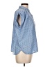 Ann Taylor LOFT Polka Dots Blue Short Sleeve Blouse Size Lg Petite - photo 4