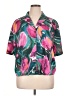 Fabletics Tropical Teal Short Sleeve Blouse Size 1X - photo 1
