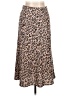 Sanctuary 100% Polyester Animal Print Brown Casual Skirt Size L - photo 1