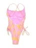 Assorted Brands 100% Polyester Print Pink One Piece Swimsuit Size XS - photo 2
