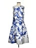 Kay Unger 100% Polyester Floral Silver Cocktail Dress Size 14 - photo 1