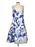 Kay Unger 100% Polyester Floral Silver Cocktail Dress Size 14 - photo 2