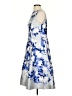 Kay Unger 100% Polyester Floral Silver Cocktail Dress Size 14 - photo 5
