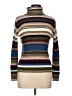 Basic Editions 100% Cotton Stripes Brown Turtleneck Sweater Size L - photo 1