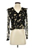 Zara 100% Polyester Black 3/4 Sleeve Blouse Size XS - photo 1
