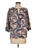 Mia + Tess Paisley Ivory 3/4 Sleeve Blouse Size M - photo 1