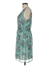Hinge 100% Polyester Paisley Teal Casual Dress Size M - photo 5