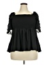 Unbranded 100% Polyester Black 3/4 Sleeve Blouse Size XXXXL - photo 1