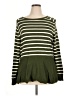 Any Body Stripes Green Pullover Sweater Size XL - photo 1