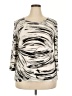 JM Collection Ivory 3/4 Sleeve Top Size XXL - photo 1