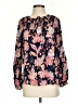 Lucky Brand Floral Blue Long Sleeve Blouse Size S - photo 1