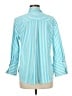 Chico's Stripes Teal 3/4 Sleeve Button-Down Shirt Size Med (1.5) - photo 2